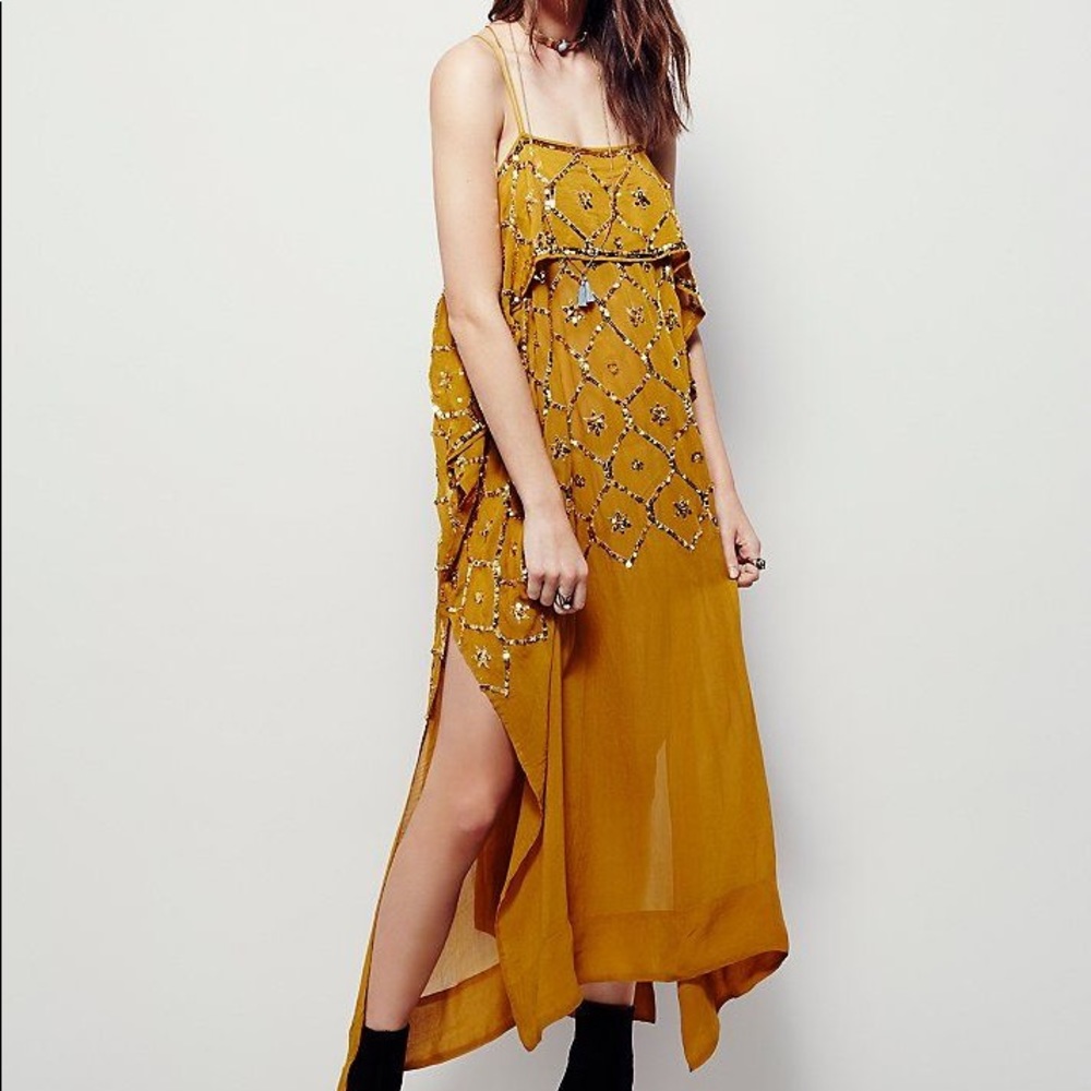 ⚡️FREE PEOPLE⚡️Electric Sky Embellished Maxi